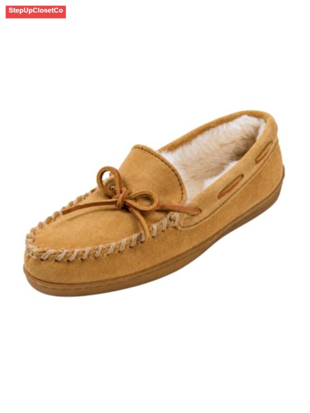 Pile Lined Hardsole Suede Mocc